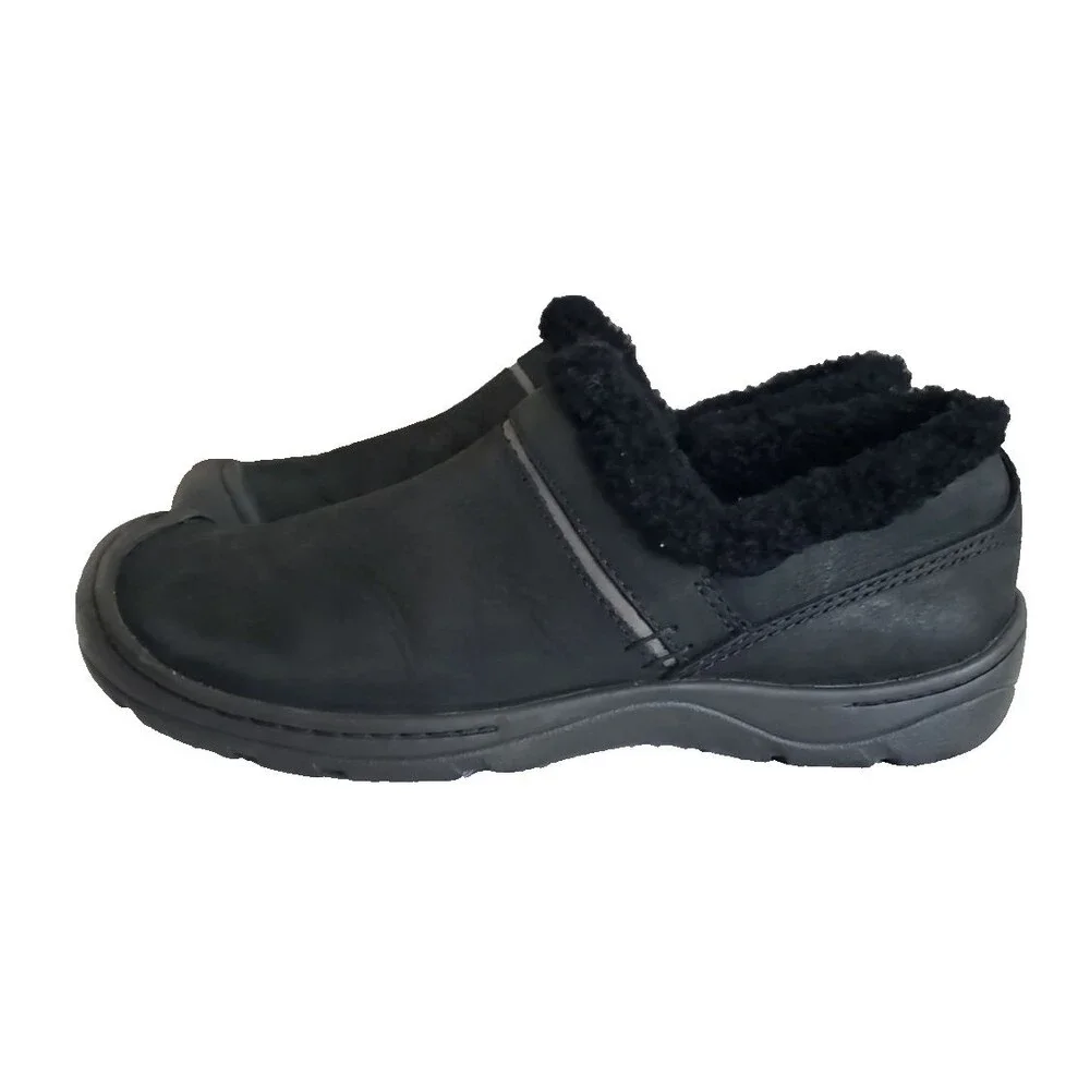 KEEN Women's Size 8 Crested Butte Black Sherpa Lined Slip On Shoes Casual